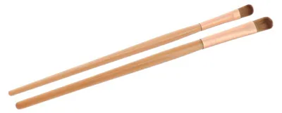 Produktbild von Set aus 2 lidschattenpinseln aus holz und nylon - natürlich - Tendance