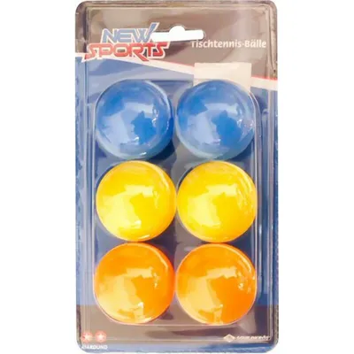 Produktbild von New Sports TT Bälle 6 Stück, bunt, auf Karte