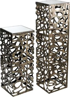 Image de Gilde Säule, "Ellis", Glas, Metall, bronzefarben, VE 1, L. 27 cm, B. 27 cm, H. 70 cm 74232