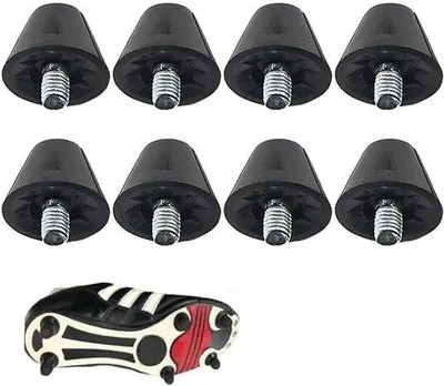 Zdjęcie produktu dla Zestaw 8 nylonowych kołków z metalową główką do butów piłkarskich (13 mm)
