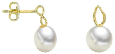 Obrázok produktu pre Luna-Pearls – 311.2098 – náušnice – dámske – 14-karátové žlté zlato – kultivovaná sladkovodná perla 7–7,5 mm