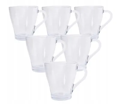 Produktbild von 6er Set Kaffeegläser Teegläser 250ml Glastassen Set für Getränke Transparent JGS