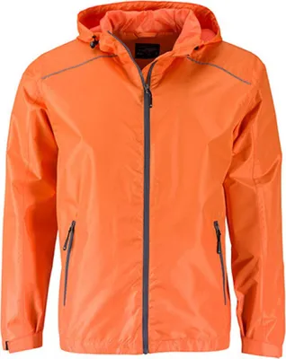 Produktbild von Herren Jacke Men`s` Rain Jacket - Wind- und wasserdicht - Farbe: Orange/Carbon - Größe: S