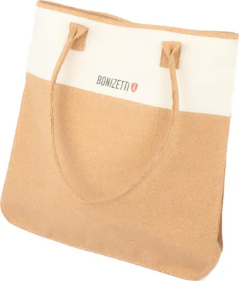 Produktbild von Bonizetti Korktasche Tragetasche CARINA 36cm x 36cm x 9cm Damentasche aus recyceltem Canvas und Kork fein vegane und nachhaltige Handtasche, Henkeltasche, Shopper, Tragetasche, Schultertasche