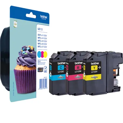 Image de Brother LC123RBWBPDR Original Tintenpatrone MultiPack C,M,Y Blister