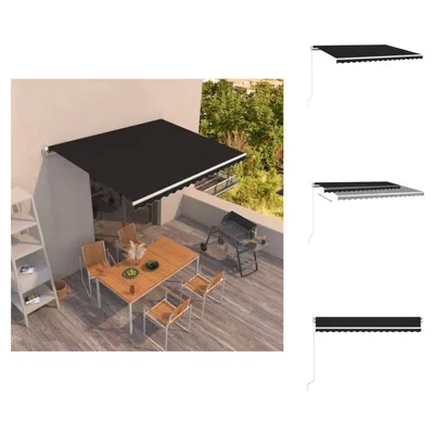 Produktbild von vidaXL Markise Manuell Einziehbar 450x350 cm Anthrazit -  Markisen
