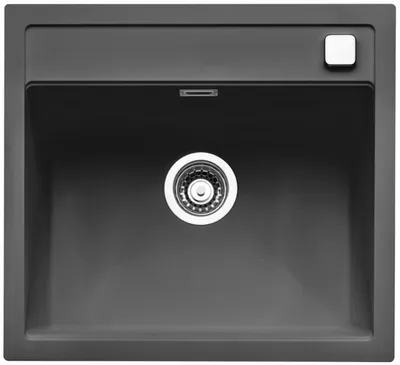 Produktbild von NABER Spüle ANGOLA 56 in LAVA mit Drehexcentergarnitur verchromt / Auflagespüle / Einzelbecken / 60 cm Schrankbreite