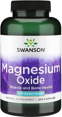Obrázek produktu pro Magnesium-Oxid 200 mg 250 Kapseln Swanson Health Products