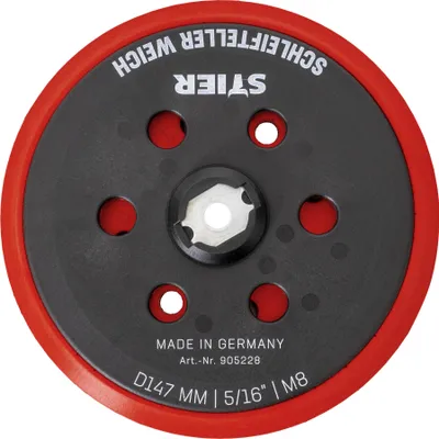 Immagine prodotto di STIER Platorello morbido D147mm 5/16" M8 per levigatrice eccentrica, 150 mm, con velcro