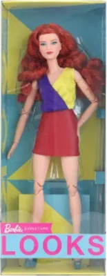 Obrázek produktu pro Barbie Looks rusovláska v červené sukni HJW80