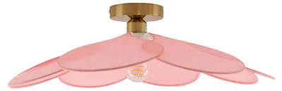 Produktbild von Olucia – NENA – Deckenleuchte – Rosa / Messing, KI-generiertes Bild
