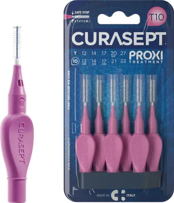 Produktbild von Curasept Proxi Interdentalbürsten T10 - 6 Stück Fuchsia 1,0 mm