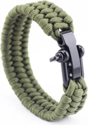 Image de Jumada - Bracelet - Paracord - Vert - Mode - Unie - 23 cm - Textile