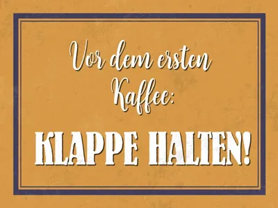 Produktbild von vianmo Holzschild 30x40 cm vor dem ersten Kaffee Klappe