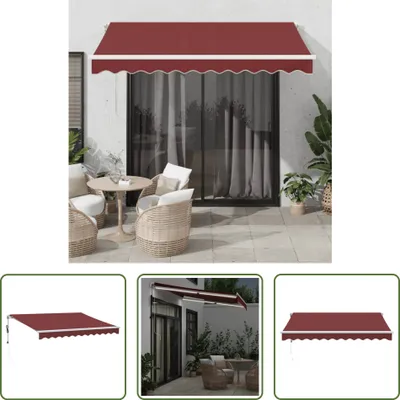 Produktbild von The Living Store Markise Automatisch mit LED Weinrot 300x250 cm