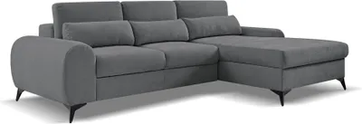 Produktbild von Ecksofa MILAN L - Rechts Eckcouch mit Schlaffunktion & Bettkasten - Dunkelgrau (Sereno694)