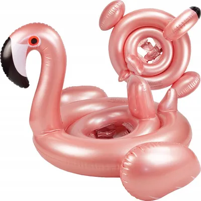 Aufblasbarer Schwimmring mit Sitz für Kinder Flamingo rosa Strand Pool Wasser