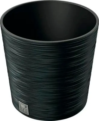 Produktbild von Blumentopf Furu Round Kunststoff Ø 25 cm H 24,7 cm anthrazit inkl. Pflanzeinsatz