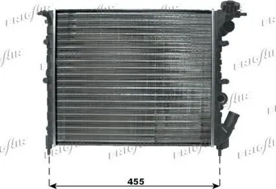 Produktbild von FRIGAIR 0109.3052 Kühler Wasserkühler Motorkühler für RENAULT CLIO I (B/C57, 5/357) 19 I (B/C53) CLIO I Kasten (S57)