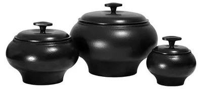 Produktbild von Gusseisen-Ofentopf 1,5 l mit Deckel –  unbeschichtet