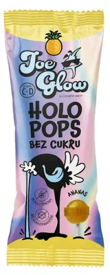 LIZAK KULKA KRYSZTAŁOWA O SMAKU ANANASOWYM Z WITAMINĄ D I C BEZ CUKRU BEZGLUTENOWY 8 g - JOE GLOW