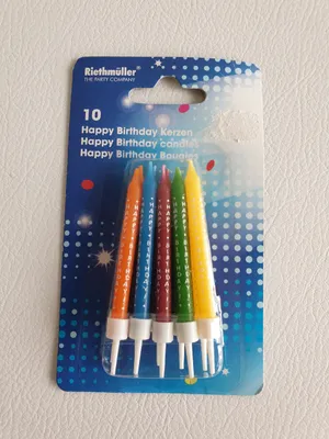 Produktbild von Ri550333 bunt Happy Birthday Mini Kerzen