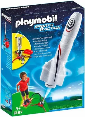 Produktbild von PLAYMOBIL Sports & Action Rakete mit Spring-Booster, Raketen-Werfer Spielzeug, 4 Jahr(e)