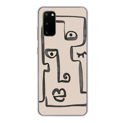 Produktbild von MuchoWow® Handyhülle Schutzhülle Hülle für Samsung Galaxy S20 Auge - Lippen - Strichzeichnung Silikon Softcase Handy Hülle - Bild