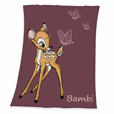 Produktbild von "Bambi ( Disney )" Microfaser-Flauschdecke / Babydecke, 75x100 cm