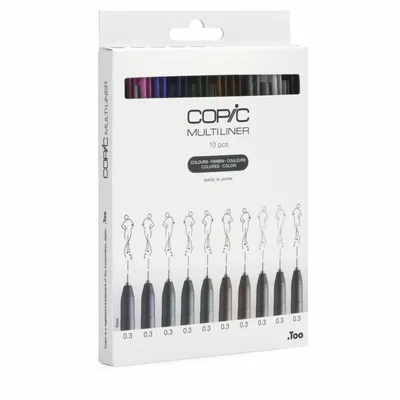 Immagine prodotto di COPIC® 22075620 Multiliner Color Fineliner farbsortiert 0,3 mm, 10 St.