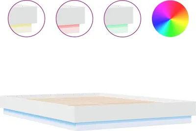 Produktbild von Bettgestell mit LED Weiß 150x200 cm