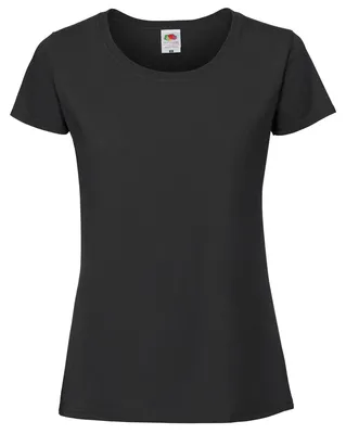 Produktbild von Fruit of the Loom - "Iconic 195 Premium" T-Shirt für Damen FK2664 (L) (Schwarz)