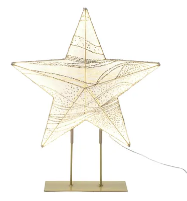 Produktbild von Hometopia LED Weihnachtsstern 49,5 cm, beleuchtete Weihnachtsdeko mit Timer