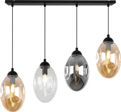 Produktbild von Moderne Loft Hängelampe – Deckenlampe Kronleuchter mit E14 Fassung für Küche und Wohnzimmer