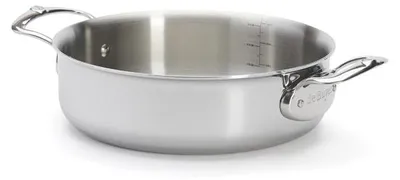 Bratpfanne mit Deckel, Edelstahl, 24 cm, 2 Stück