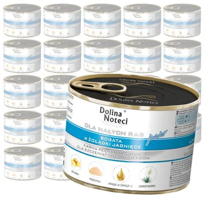 Produktbild von Dolina Noteci Premium Reich an Lammermägen 24x185g Nassfutter für Welpen kleiner Rassen
