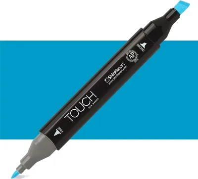 Zdjęcie produktu dla Dwustronny marker alkoholowy Fine & Chisel TOUCH, B261 Primary cyan