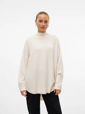 Zdjęcie produktu dla Vero Moda Plaza Sweter z golfem, beżowy, rozmiar S, damski, beżowy, rozmiar S