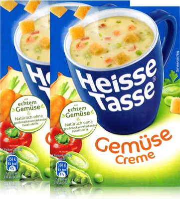Produktbild von Heisse Tasse Gemüse Creme mit Croûtons 3 Beutel á 17,3g (2er Pack)