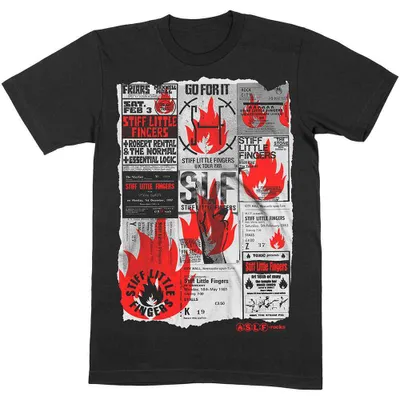 Obrázok produktu pre Stiff Little Fingers Flyer Black L Tričko