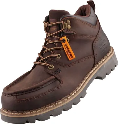 A single brown boot on a white background.