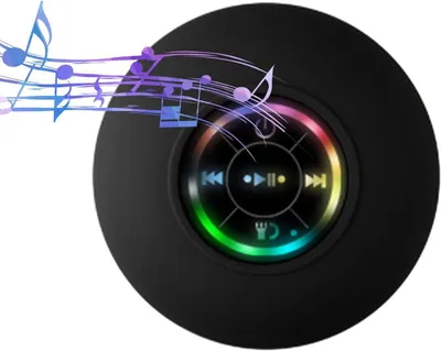 Productafbeelding van Doucheradio Waterdicht - Badkamer Speaker - Muziek Luisteren - Draadloos 5.0 - 9x9x5cm - Zwart