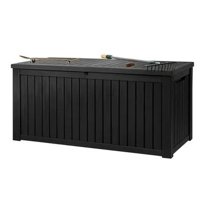 Produktbild von YITAHOME Gartenbox 680L Aufbewahrungsbox mit Gasdruckfeder Deckel, Kissenbox Wetterfest, Schwarz