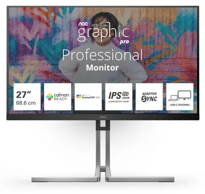 Obrázek produktu pro AOC 68,6cm (27")  Q27U3CV   16:09 HDMI+DP+USB-C IPS black