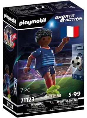 Imagen del producto de Figura de acción de PLAYMOBIL, futbolista francés, modelo 71123