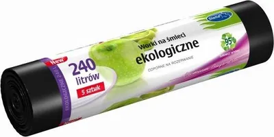 Zdjęcie produktu dla Worki na śmieci LDPE 240 litrów 5 sztuk