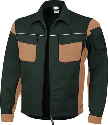 Produktbild von Qualitex Arbeitsjacke - strapazierfähige PROfessionals Arbeitsjacke - faserverstätkt MG 245 g - in Farbe: oliv/khaki - Herren: XXL - Damen: 54