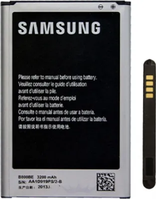 Produktbild von Samsung Original Akku für Galaxy Note 3 N9005, 3200mAh, EB-B800BEBECWW, Li-Ion, schwarz, NFC Antenne, Schutzelektronik
