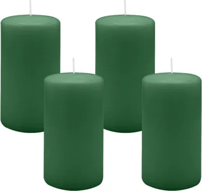 Produktbild von 4er Set Adventskranzkerzen Fairway Grün Ø 70 x 130 mm