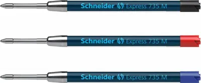 Produktbild von Schneider Kugelschreiber Mine Express M 3er-Set schwarz, rot, blau